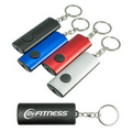 Rectangular Dome LED Flashlight with Split Key Ring